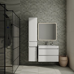 Style Line Тумба с раковиной подвесная Атлантика 80, Люкс, антискрейч, PLUS – фотография-11